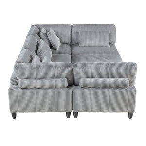 Robstown Collection 6-Piece Modular Sectional with Ottoman