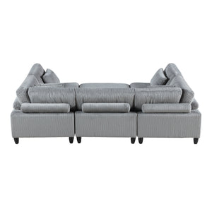 Robstown Collection 6-Piece Modular Sectional with Ottoman