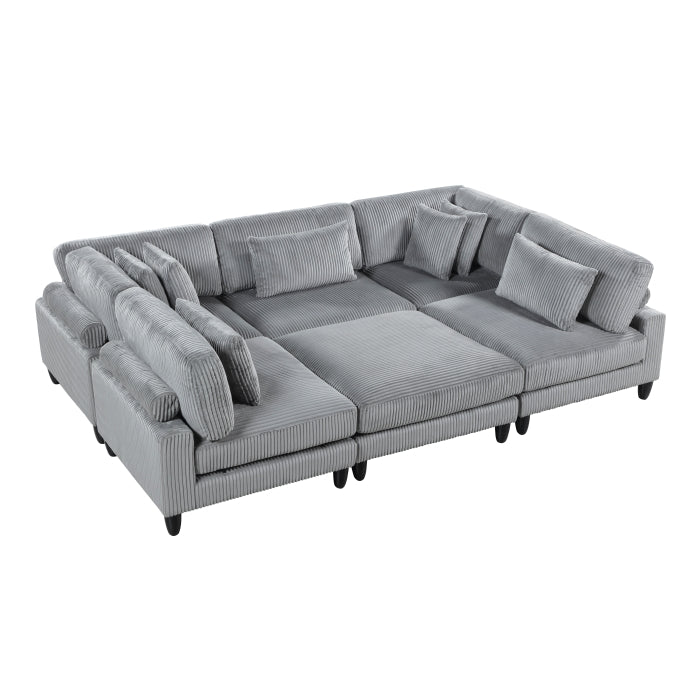 Robstown Collection 6-Piece Modular Sectional with Ottoman