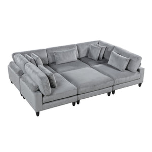 Robstown Collection 6-Piece Modular Sectional with Ottoman