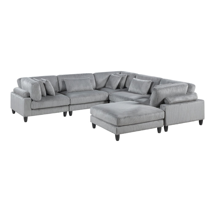 Robstown Collection 6-Piece Modular Sectional with Ottoman