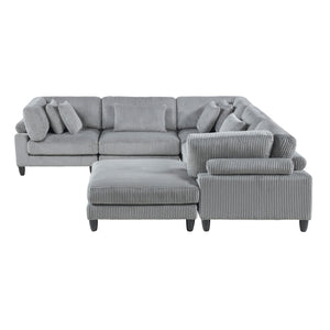 Robstown Collection 6-Piece Modular Sectional with Ottoman