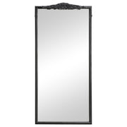 Sylvie 30 x 65 Inch French Provincial Floor Mirror Black