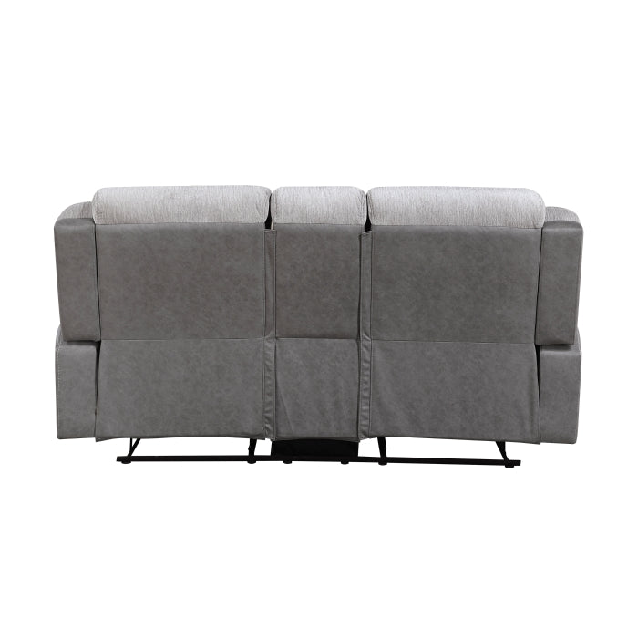 Harriette Collection Double Reclining Love Seat with Center Console