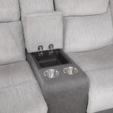 Harriette Collection Double Reclining Love Seat with Center Console