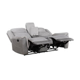 Harriette Collection Double Reclining Love Seat with Center Console
