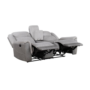 Harriette Collection Double Reclining Love Seat with Center Console