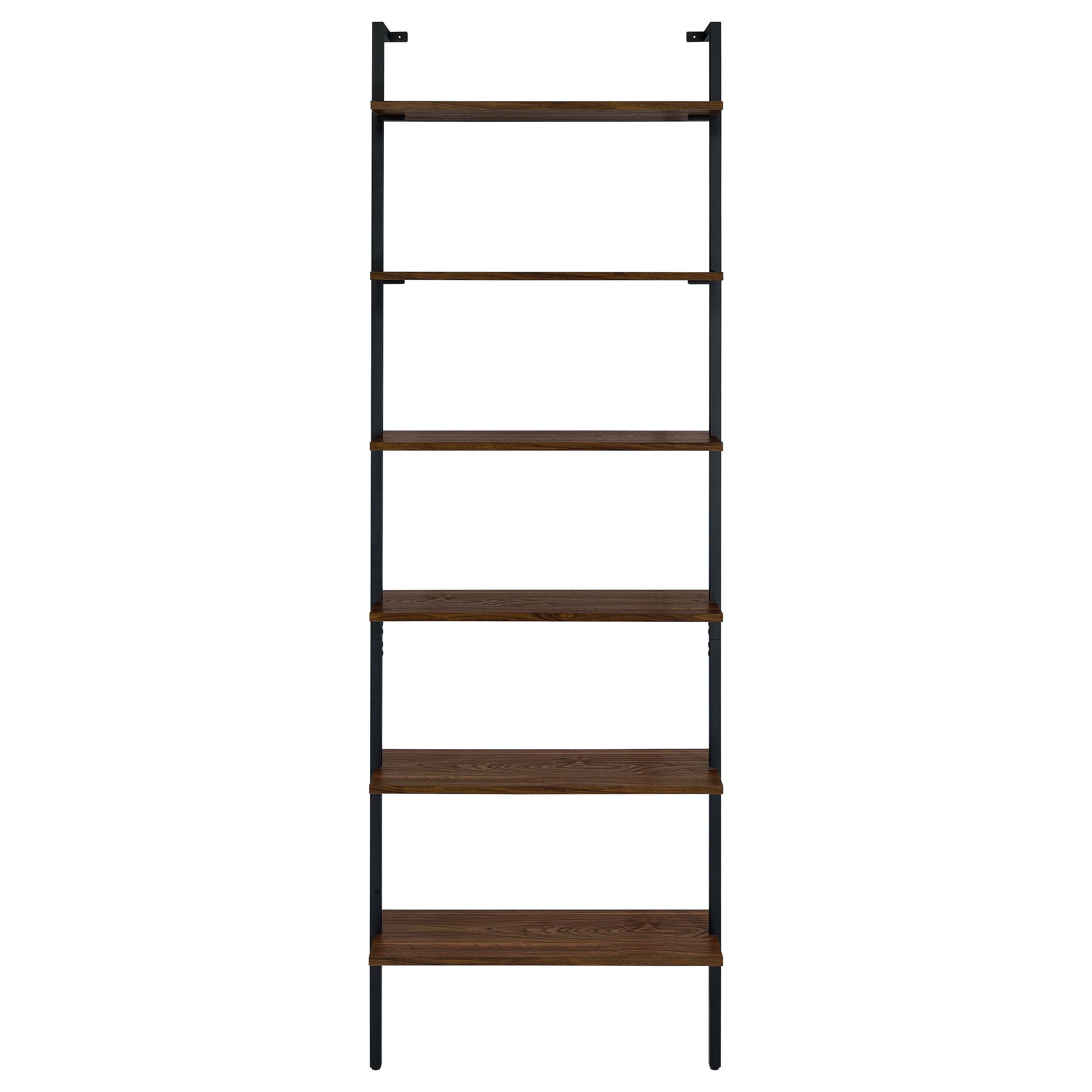 Owens 96-inch 6-shelf Wall Bookshelf Walnut