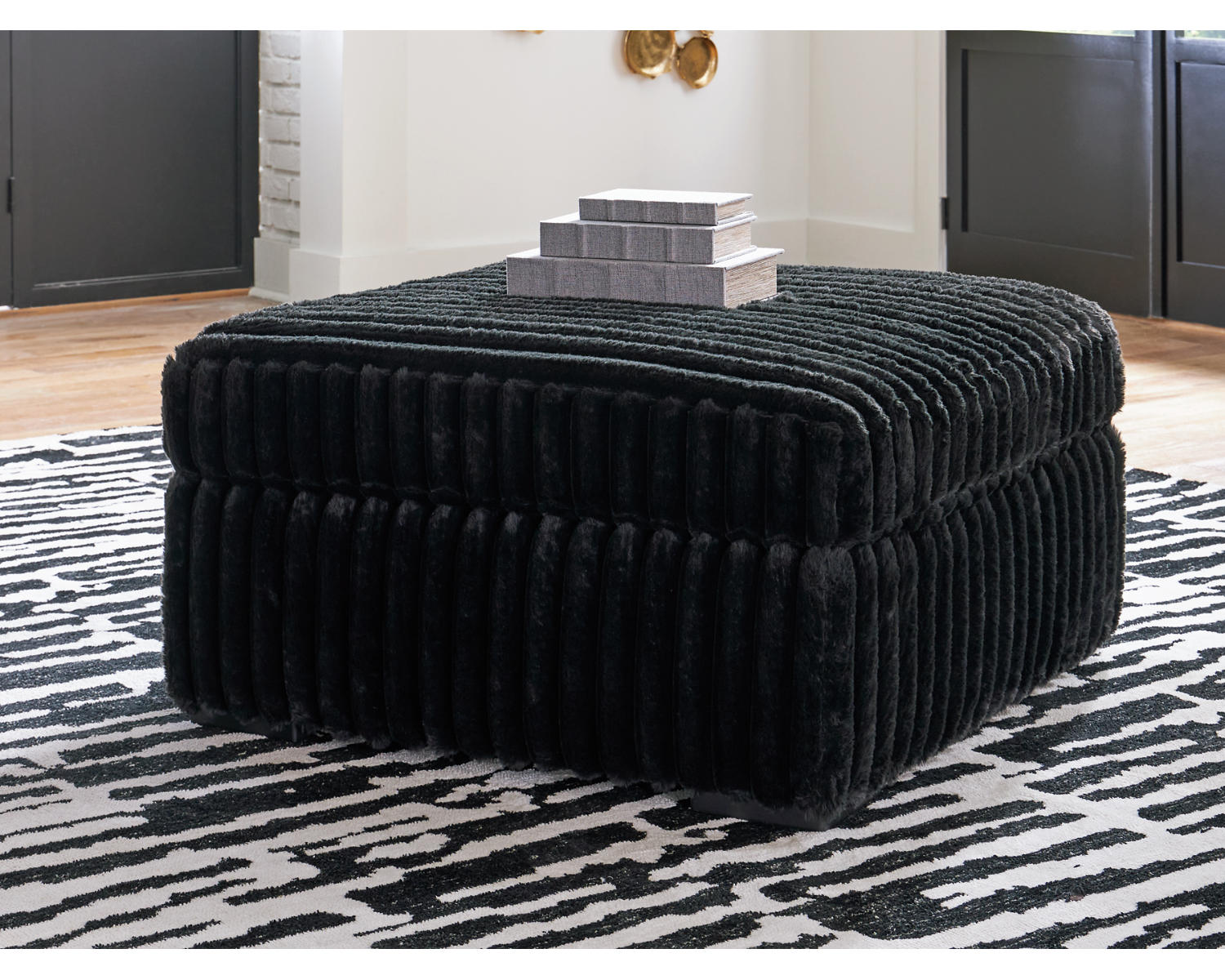 Midnight-Madness Oversized Accent Ottoman