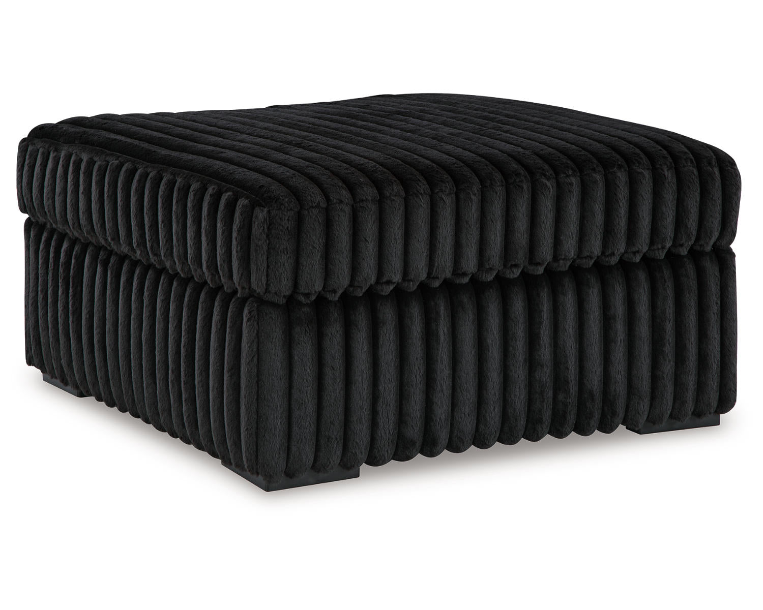 Midnight-Madness 3-Piece Sectional, Chaise and Oversized Accent Ottoman