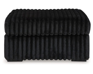 Midnight-Madness 3-Piece Sectional, Chaise and Oversized Accent Ottoman