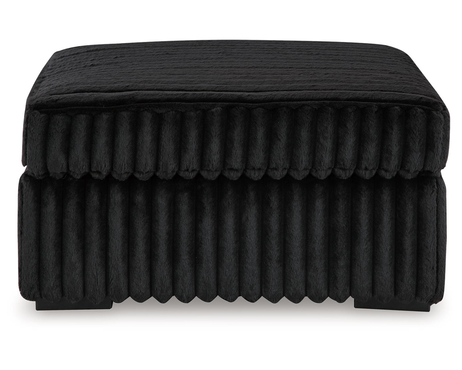 Midnight-Madness 3-Piece Sectional, Chaise and Oversized Accent Ottoman