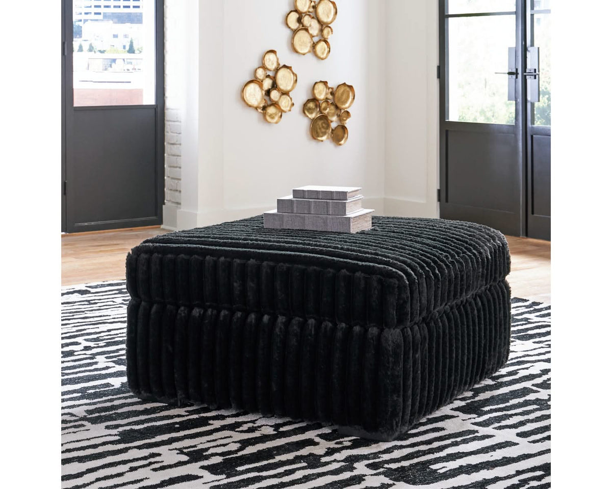 Midnight-Madness Oversized Accent Ottoman