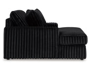 Midnight-Madness 4-Piece Sectional and Oversized Chaise