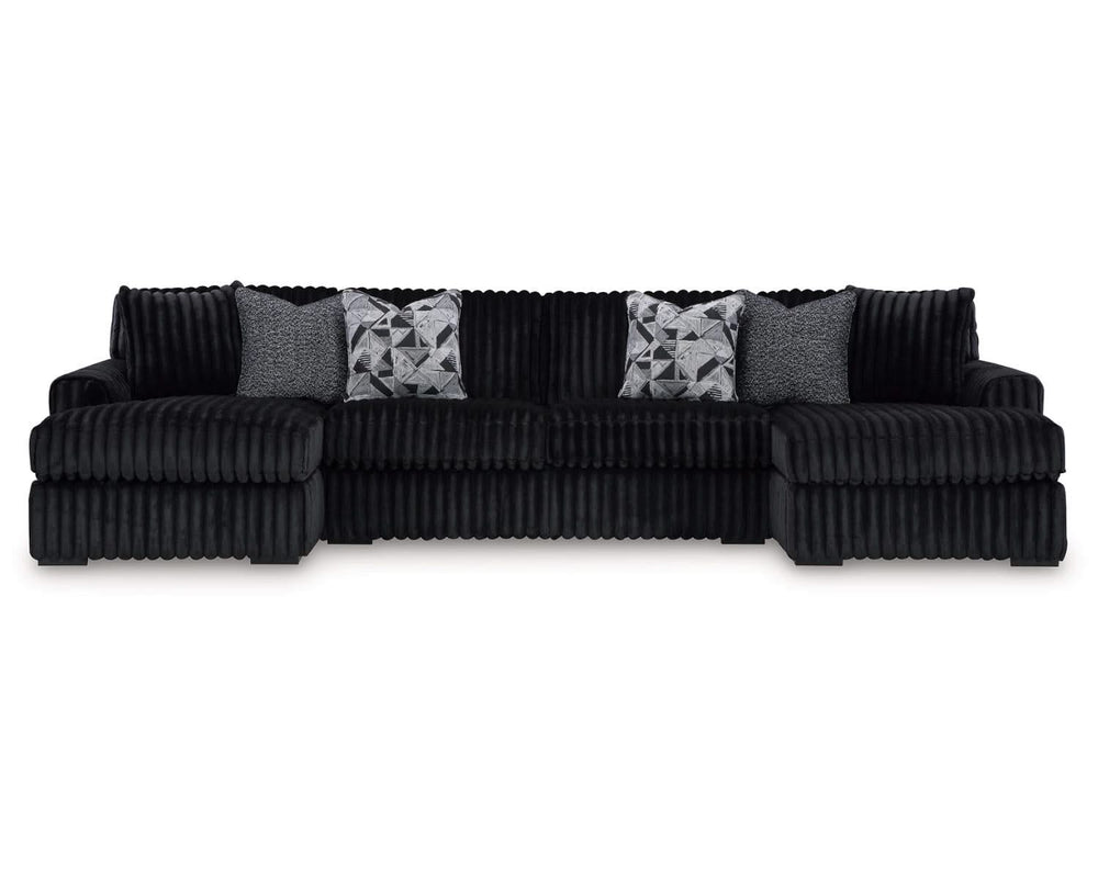 Midnight-Madness 3-Piece Sectional with Chaise