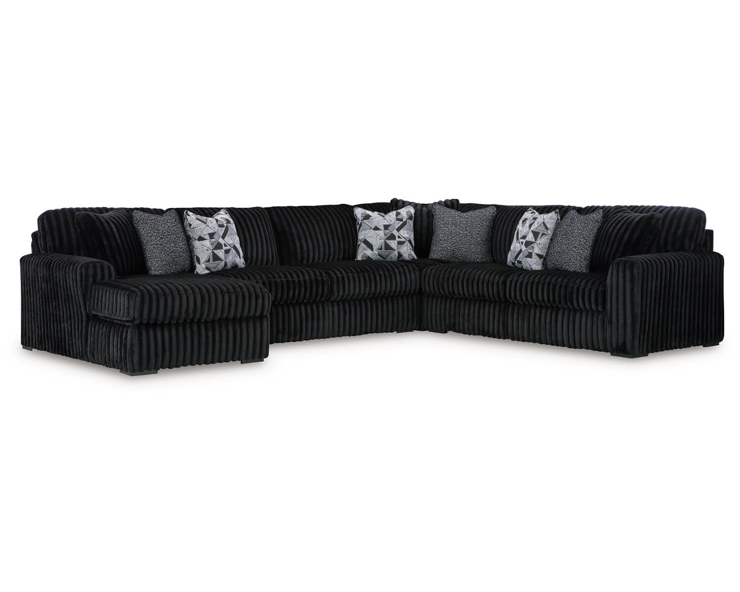 Midnight-Madness 4-Piece Sectional with Chaise