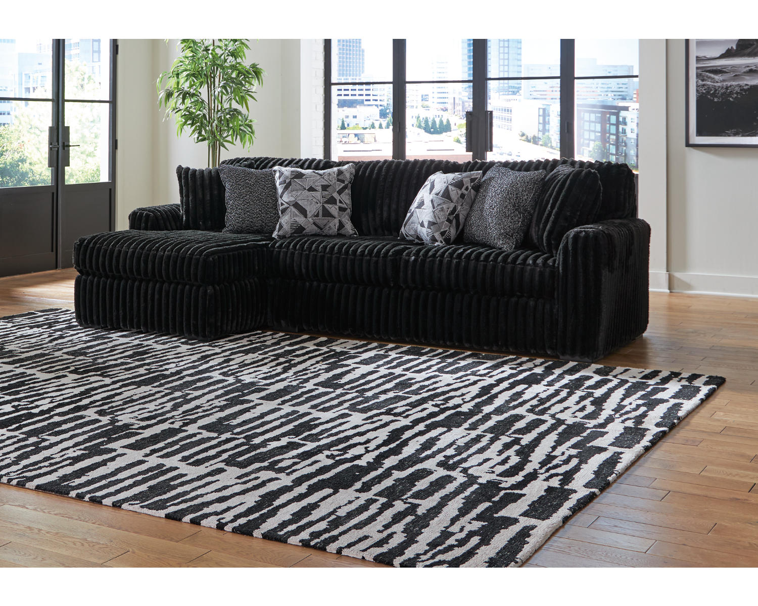 Midnight-Madness 2-Piece Sectional Sofa with Chaise