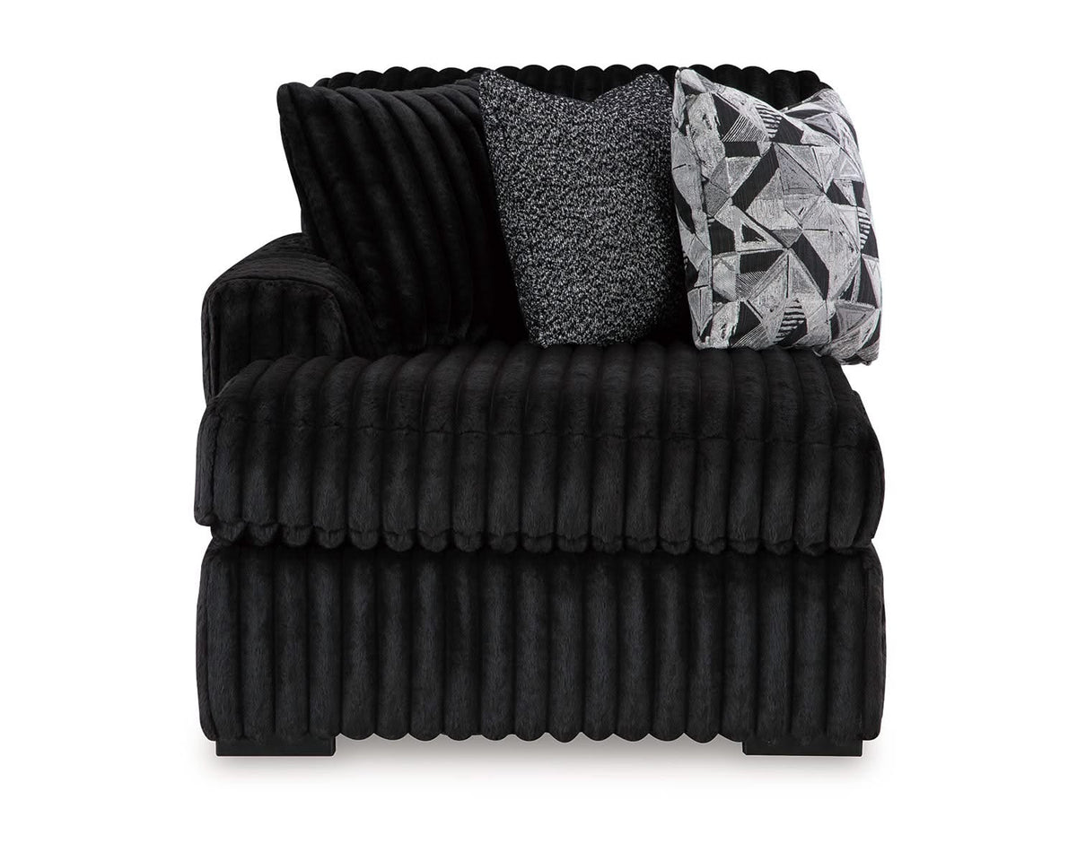 Midnight-Madness 4-Piece Sectional and Ottoman