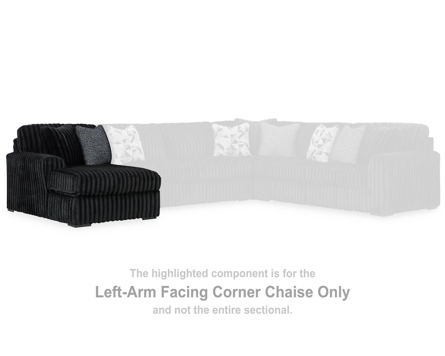 Midnight-Madness Left-Arm Facing Corner Chaise