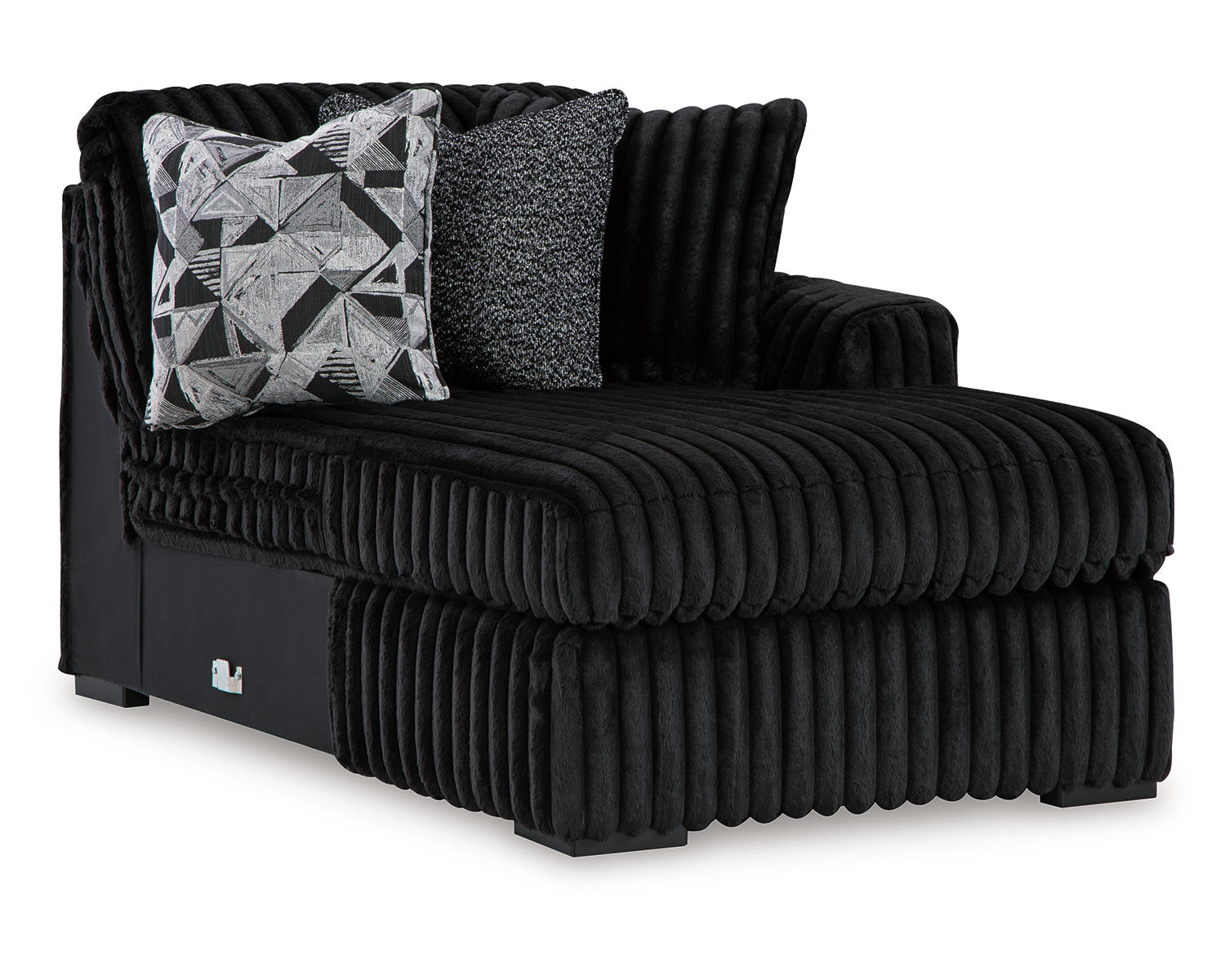 Midnight-Madness 4-Piece Sectional and Oversized Chaise