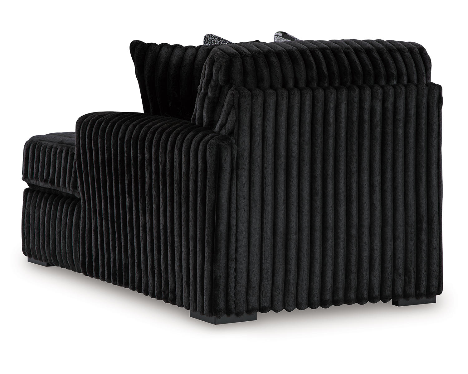 Midnight-Madness 4-Piece Sectional and Oversized Chaise