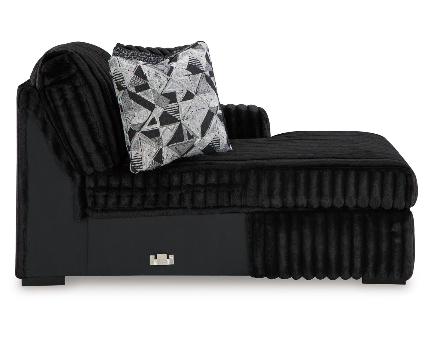 Midnight-Madness 4-Piece Sectional and Oversized Chaise