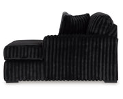 Midnight-Madness 2-Piece Sectional and Oversized Accent Ottoman