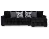Sofá seccional de dos piezas con chaise longue Midnight-Madness