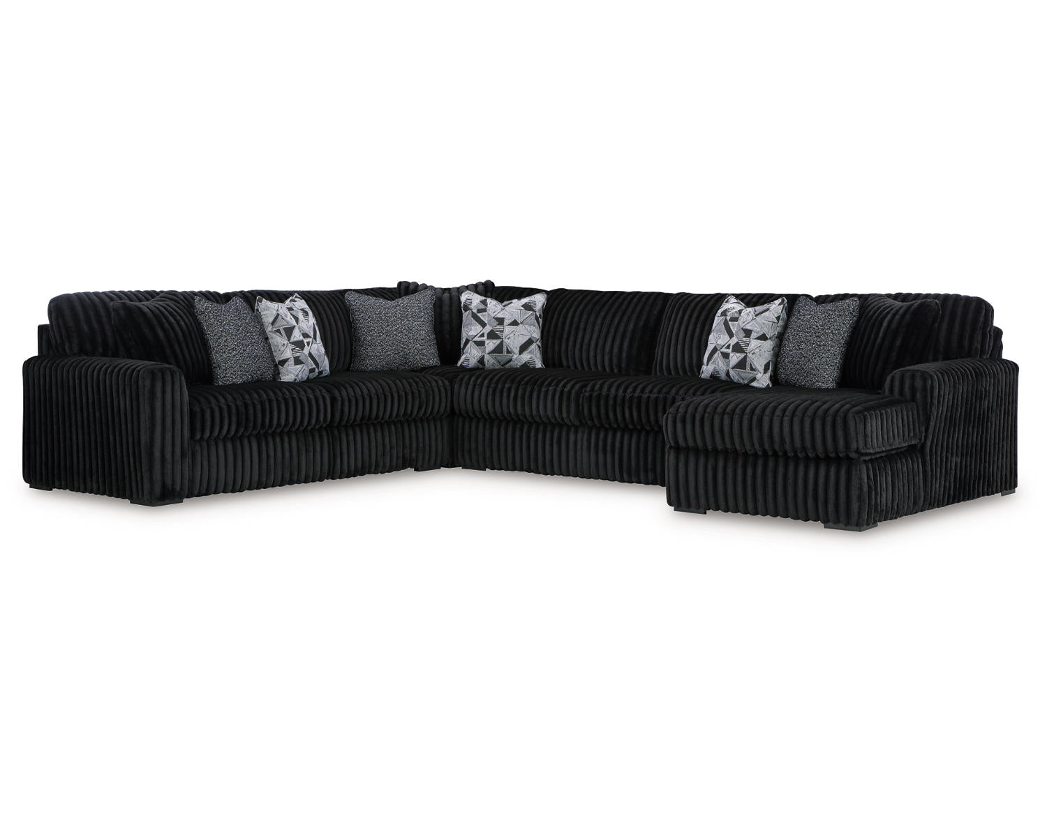 Midnight-Madness 4-Piece Sectional with Chaise