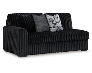 Midnight-Madness 3-Piece Sectional, Chaise and Oversized Accent Ottoman