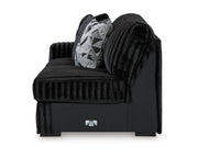 Midnight-Madness 2-Piece Sectional and Oversized Chaise