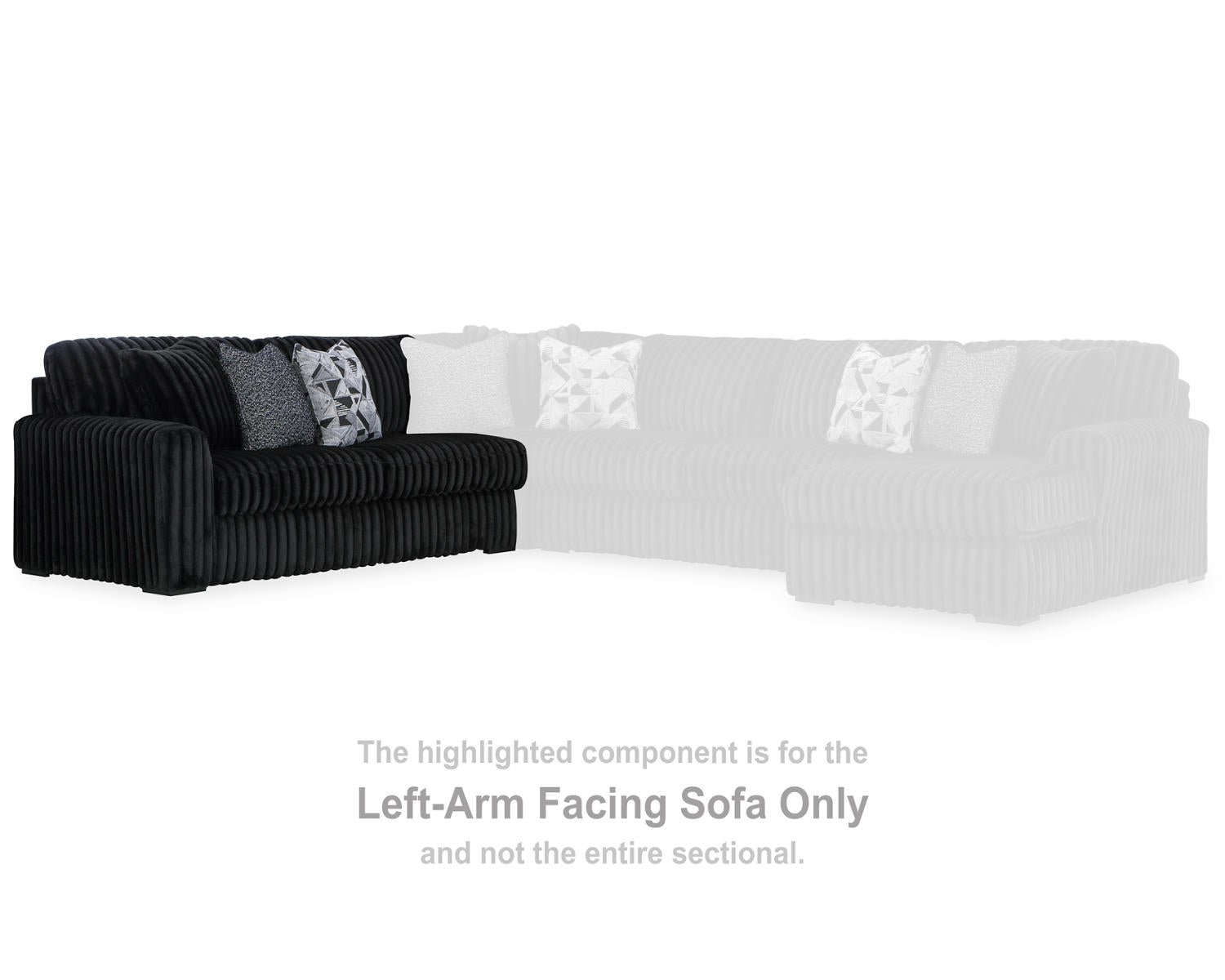 Midnight-Madness Left-Arm Facing Sofa