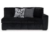 Midnight-Madness 3-Piece Sectional, Chaise and Oversized Accent Ottoman