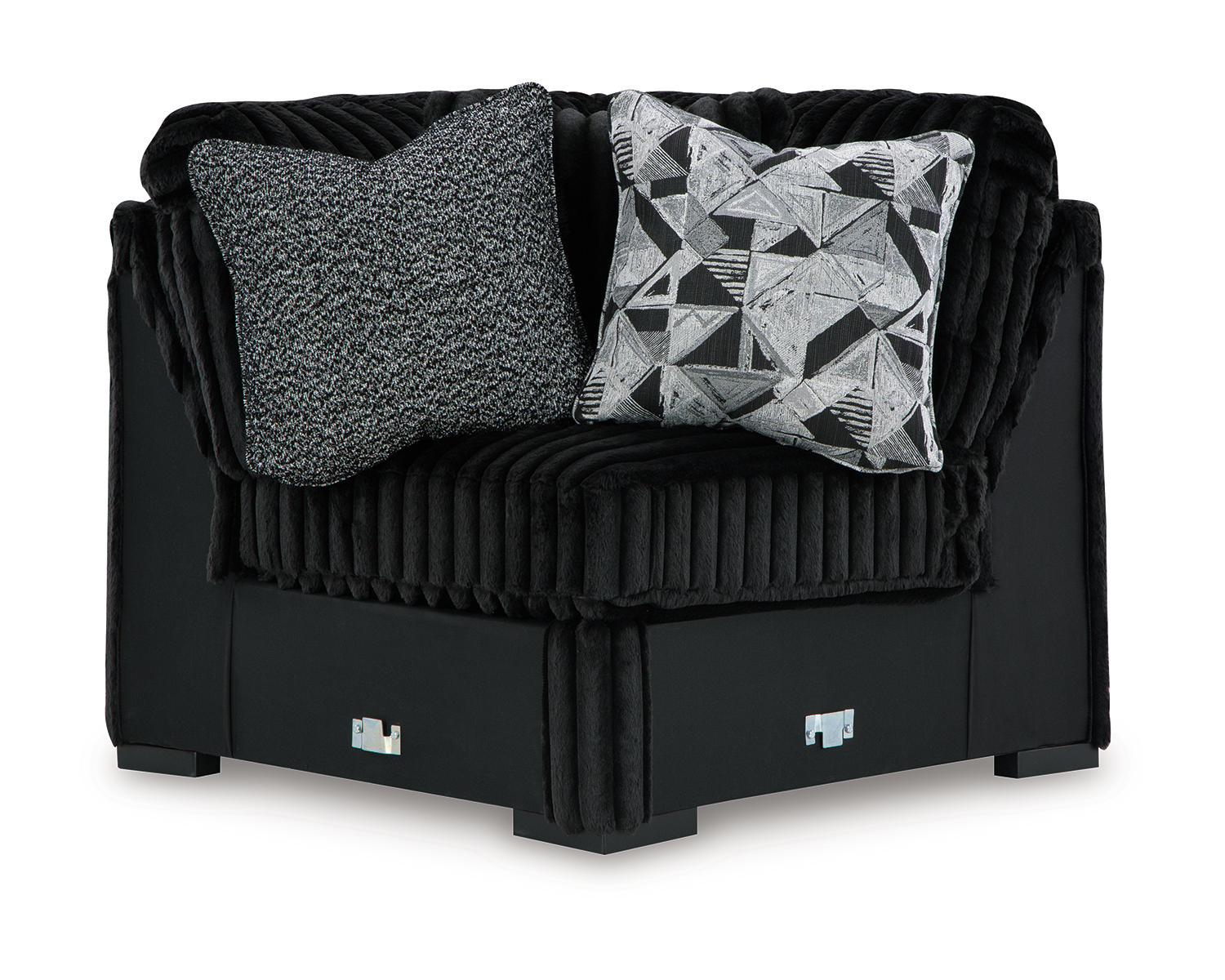 Midnight-Madness 4-Piece Sectional and Oversized Chaise