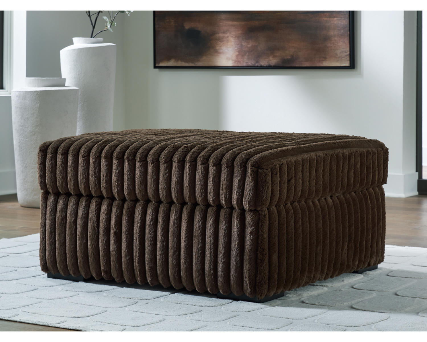 Midnight-Madness Oversized Accent Ottoman