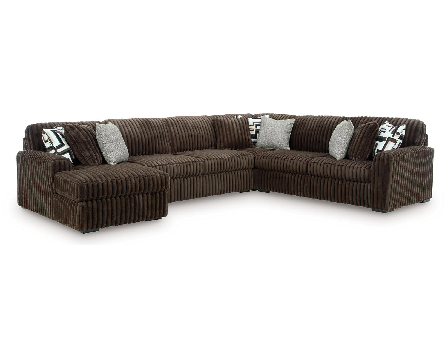 Midnight-Madness 4-Piece Sectional with Chaise