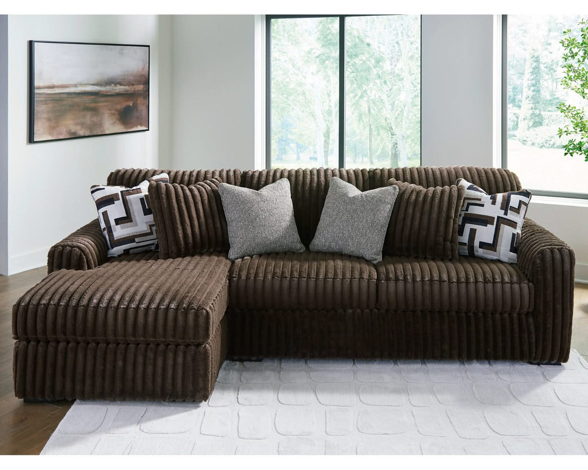 Sofá seccional de dos piezas con chaise longue Midnight-Madness