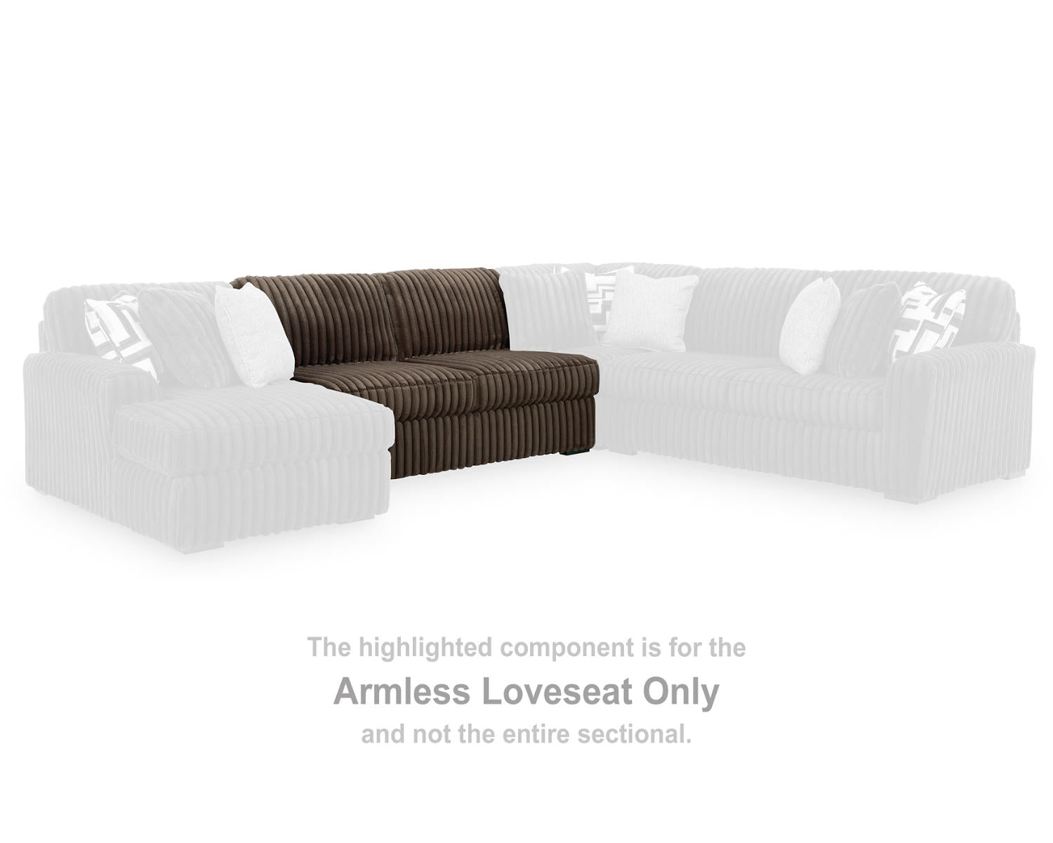 Midnight-Madness Armless Loveseat