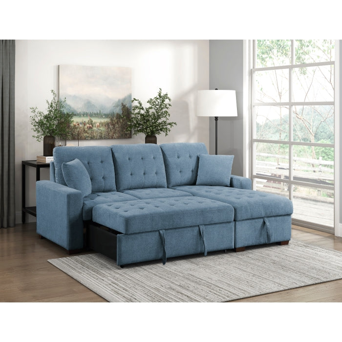 Waitsfield Collection 2-Piece Sectional with Right Chaise, Pull-out Bed and Hidden Storage