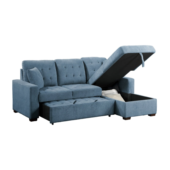 Waitsfield Collection 2-Piece Sectional with Right Chaise, Pull-out Bed and Hidden Storage