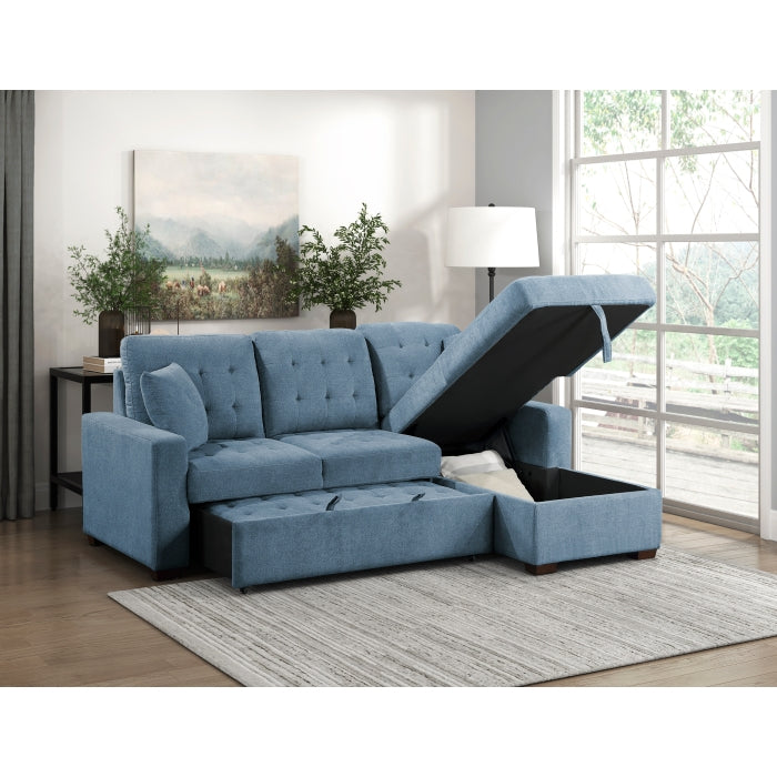Waitsfield Collection 2-Piece Sectional with Right Chaise, Pull-out Bed and Hidden Storage