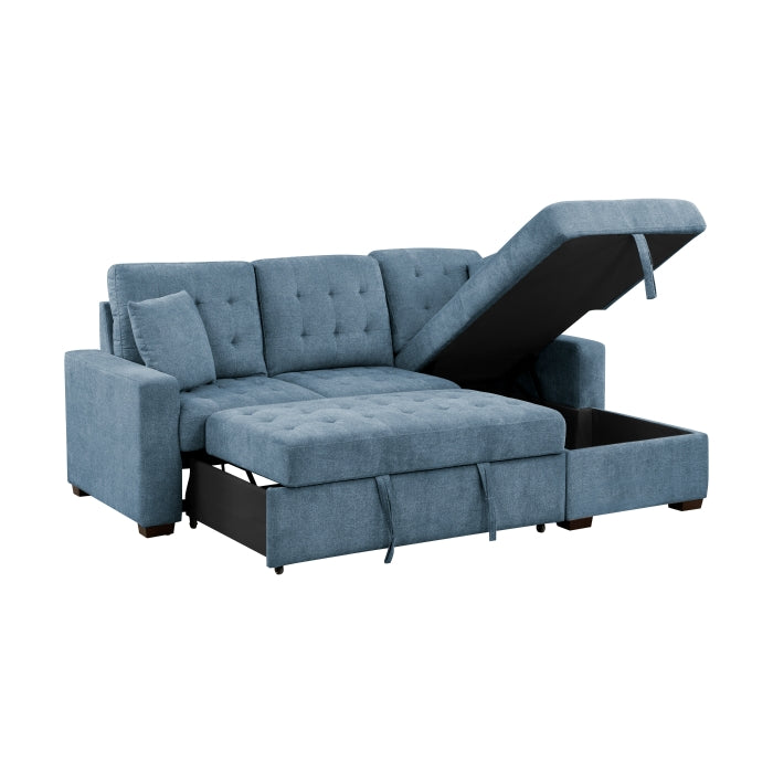 Waitsfield Collection 2-Piece Sectional with Right Chaise, Pull-out Bed and Hidden Storage