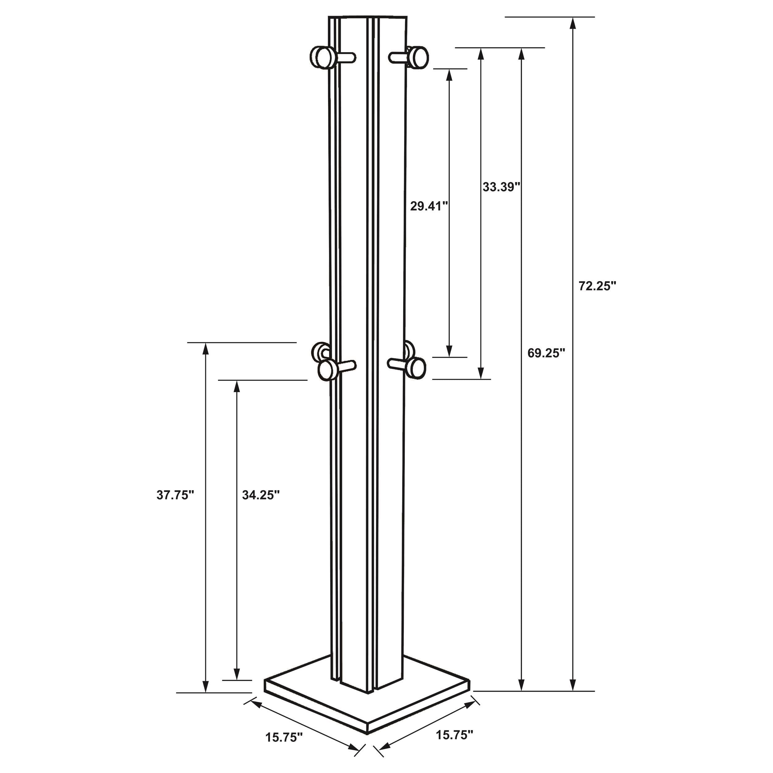 Rikkie Engineered Wood Coat Rack Walnut