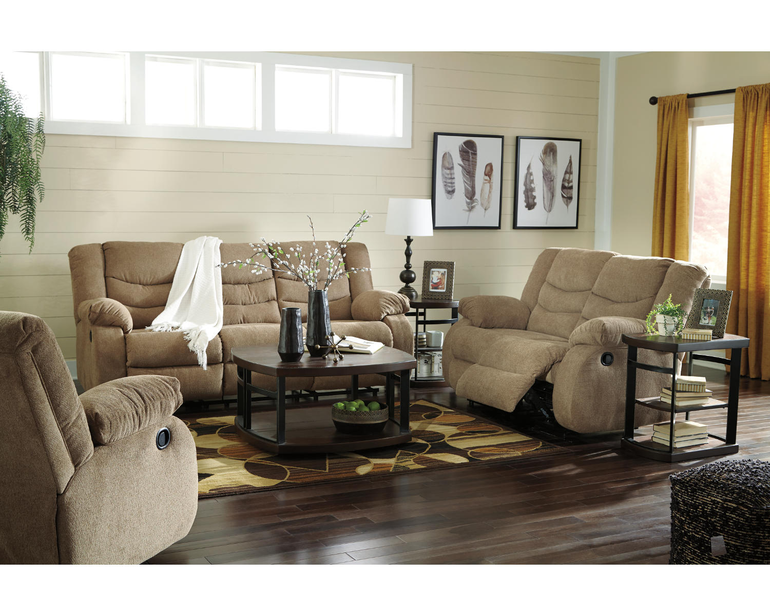 Tulen Reclining Sofa, Loveseat and Recliner