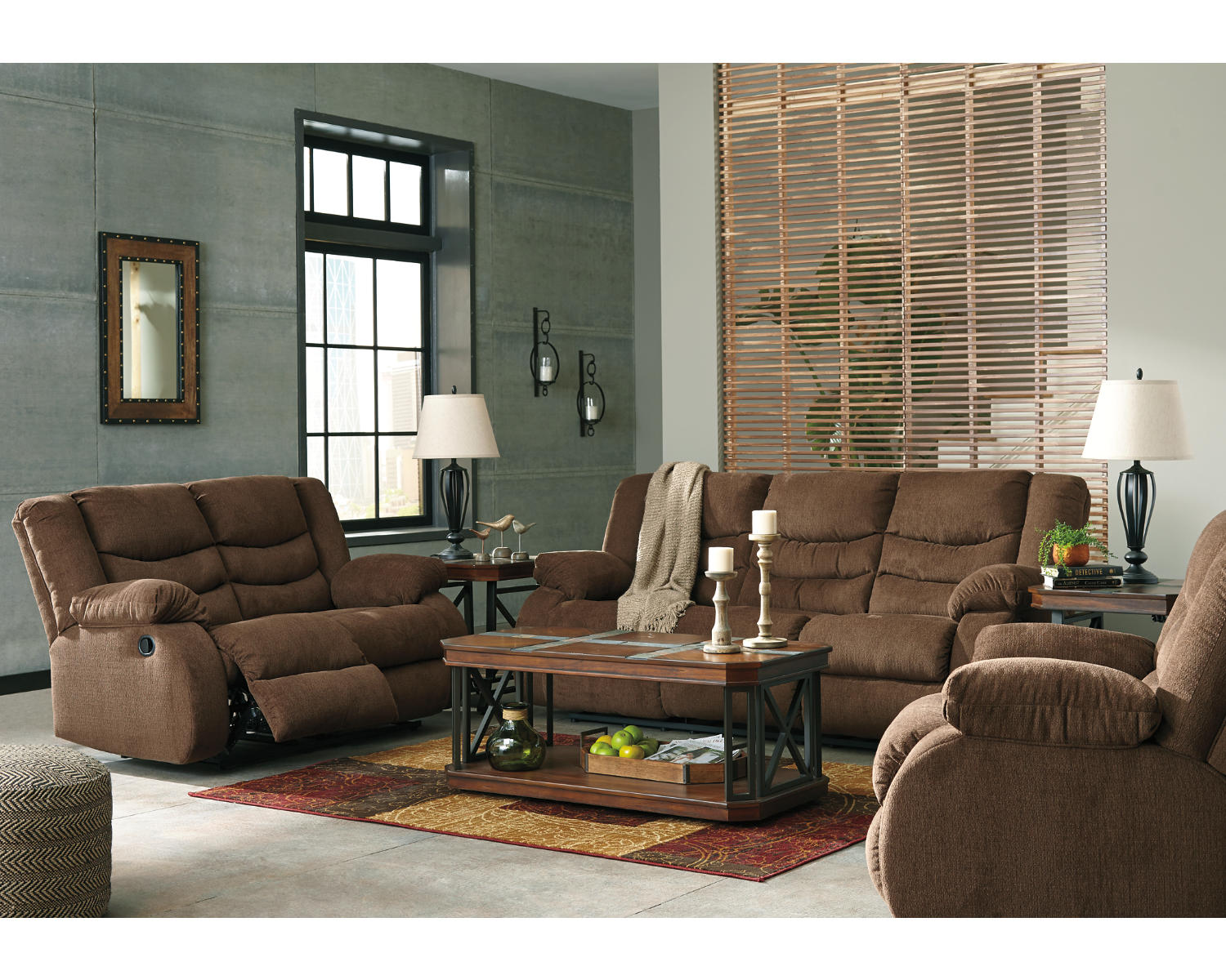 Tulen Reclining Sofa, Loveseat and Recliner