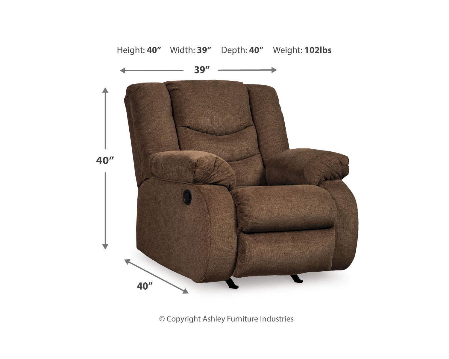 Tulen Reclining Sofa with Recliner