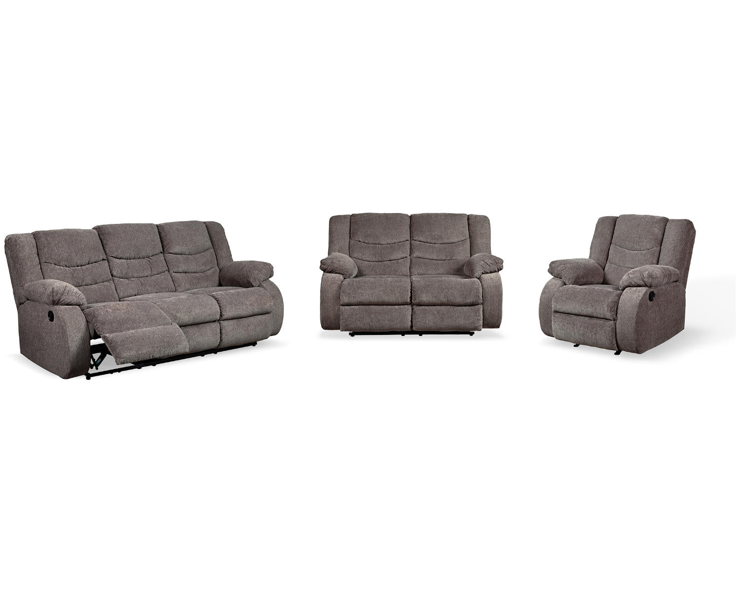 Tulen Reclining Sofa, Loveseat and Recliner