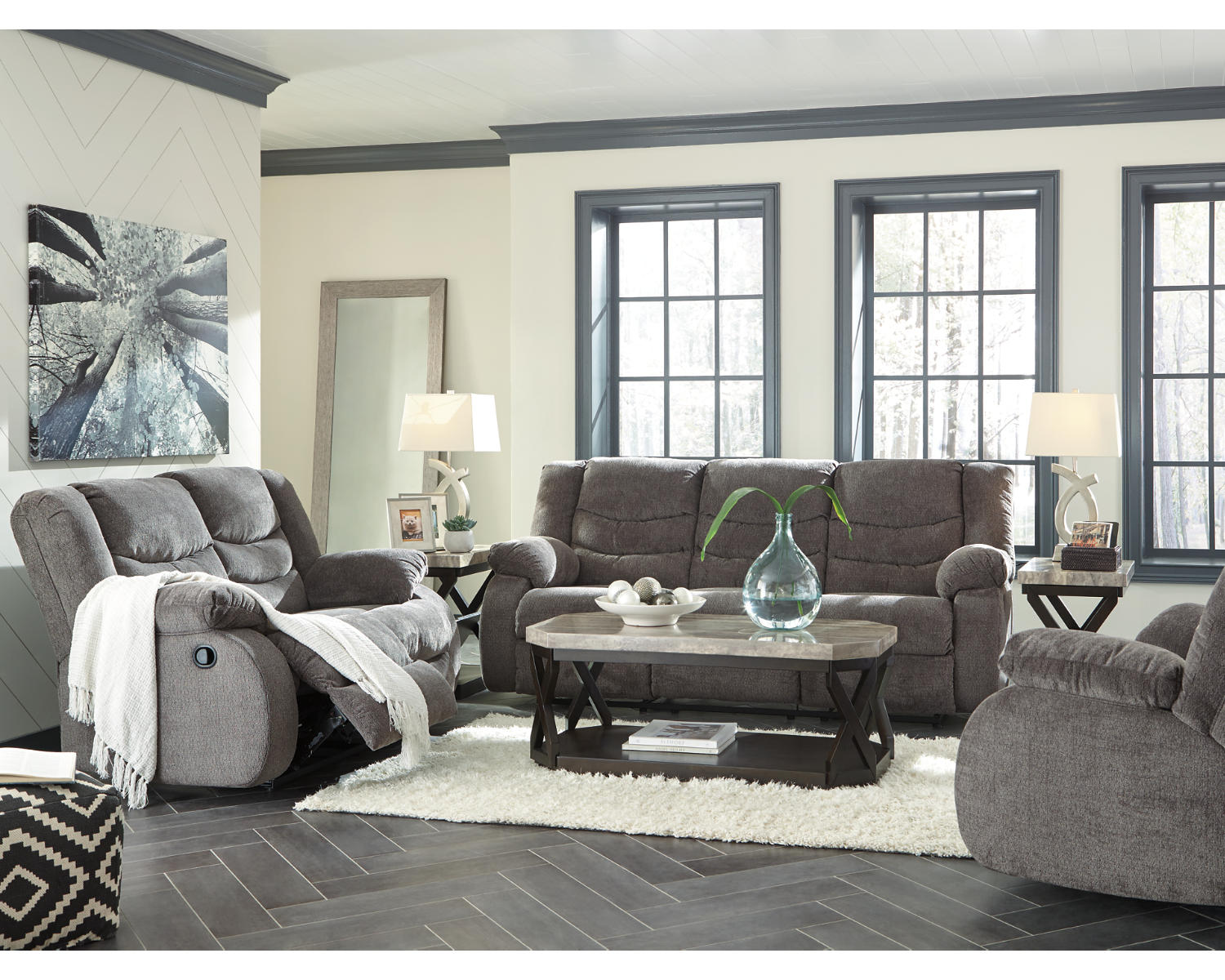 Tulen Reclining Sofa, Loveseat and Recliner