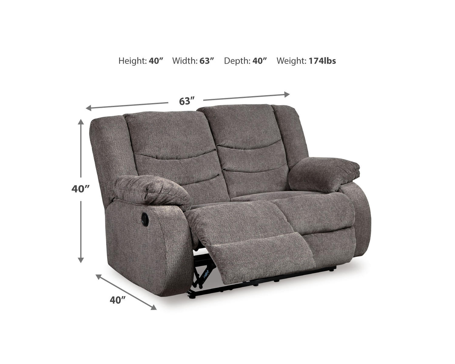 Tulen Reclining Loveseat and Recliner