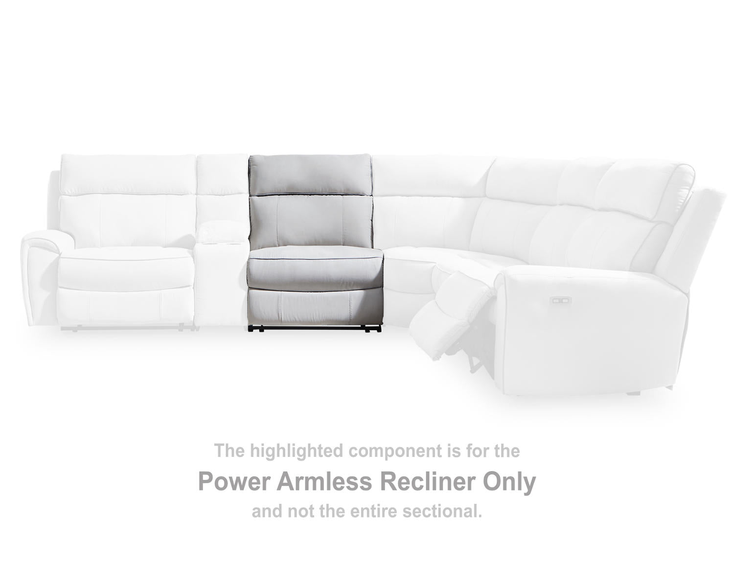 Social Pointe Power Armless Recliner